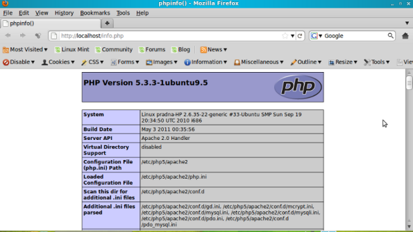 php.info pada install lamp di ubuntu